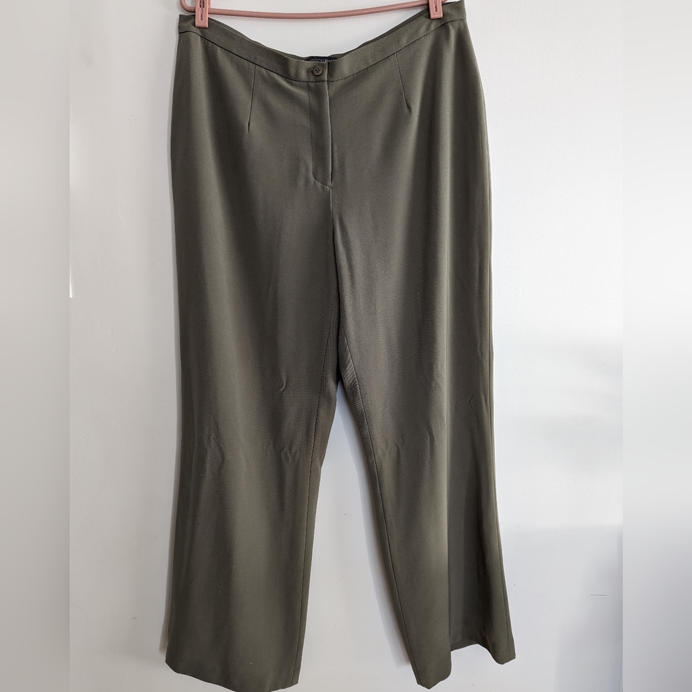 Addition Elle Green/Kaki Wideleg Pant